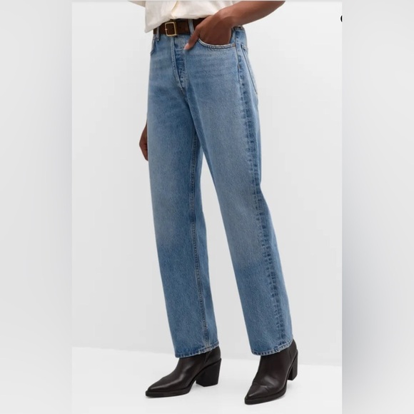 Agolde Denim - AGOLDE 90s Pinch Waist High-Rise Straight Jeans 25” Color Infinite